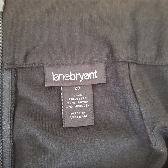 Lane Bryant Solid Black Ponte Knit Above Knee Straight Skirt Plus Size 28 - Picture 5 of 5